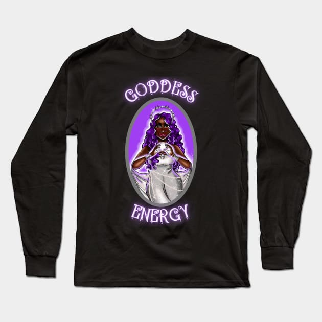 "Motor City Witches" Goddess Design-Louise Long Sleeve T-Shirt by RoxyJoCreations